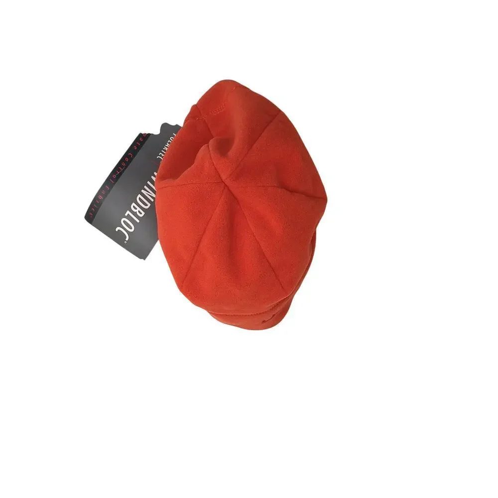 New L.L. Bean Polartec Windbloc Fleece Beanie Orange Unisex L/XL Unisex